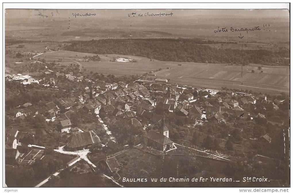 4575 - Baulmes Vu Du Chemin De Fer Yverdon-ste-Croix - Baulmes