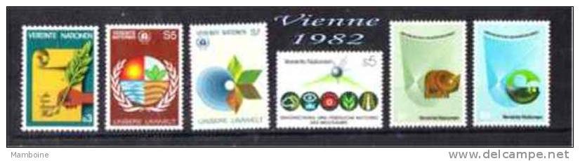 ONU  VIENNE 1982  N° 23 / 28   Neuf X X  Année Compl. 6 Valeurs - Unused Stamps