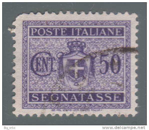 Italia - Segnatasse: 50 C. Violetto Con Nuovo Stemma (senza Fasci) - Senza Filigrana - 1945 - Taxe