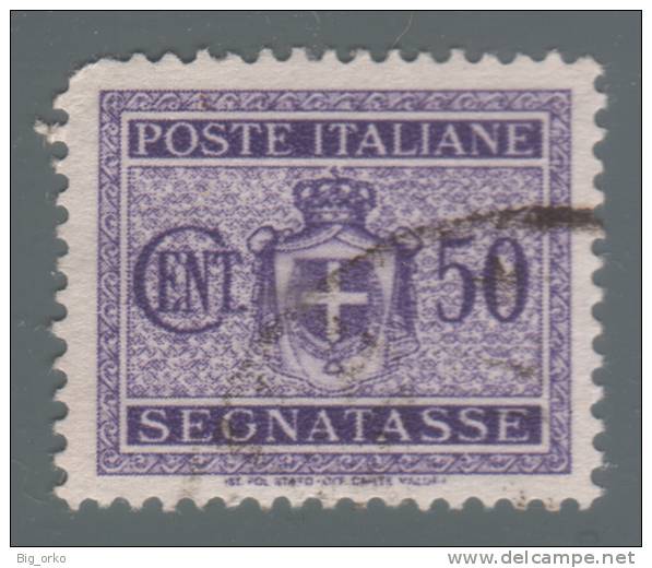 Italia - Segnatasse: 50 C. Violetto Con Nuovo Stemma (senza Fasci) - Senza Filigrana - 1945 - Strafport