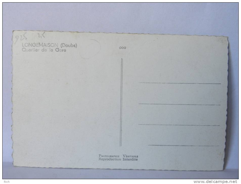 CPSM  25 Doubs - LONGEMAISON - Quartier De La Gare - Autres & Non Classés