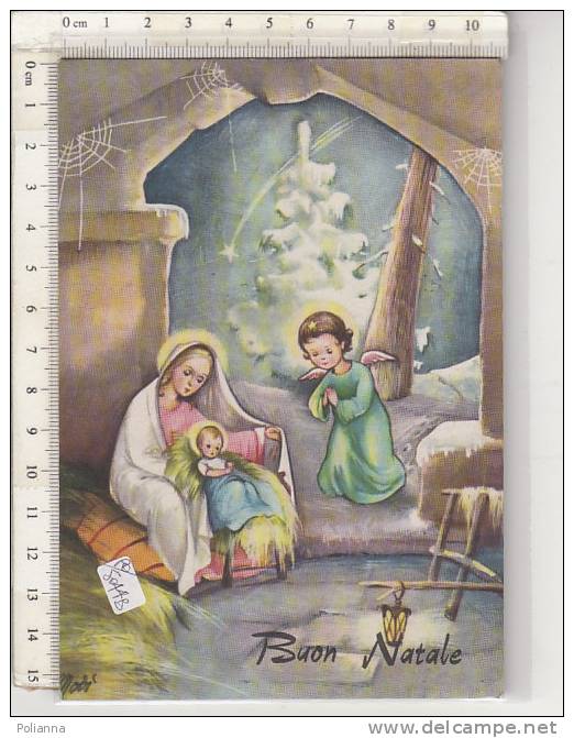 PO5044B#  BUON NATALE Illustrata MODI' - PRESEPIO GESU' BAMBINO - ANGIOLETTO - RAGNATELE  VG 1974 - Autres & Non Classés