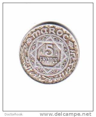 MOROCCO   5  FRANCS  1951  (Y # 48) - Marokko