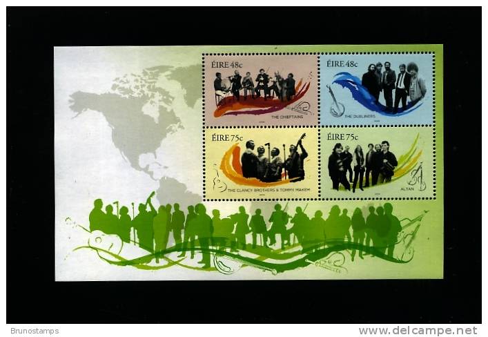 IRELAND/EIRE - 2006 IRISH MUSICAL GROUPS MS MINT NH - Blocks & Sheetlets