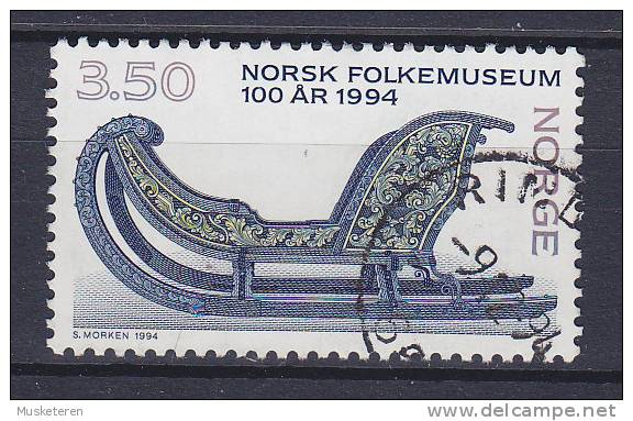 Norway 1994 Mi. 1162      3.50 Kr Freilichtmuseum Für Volkskunde Pferdeschlitten (um 1750) - Gebraucht