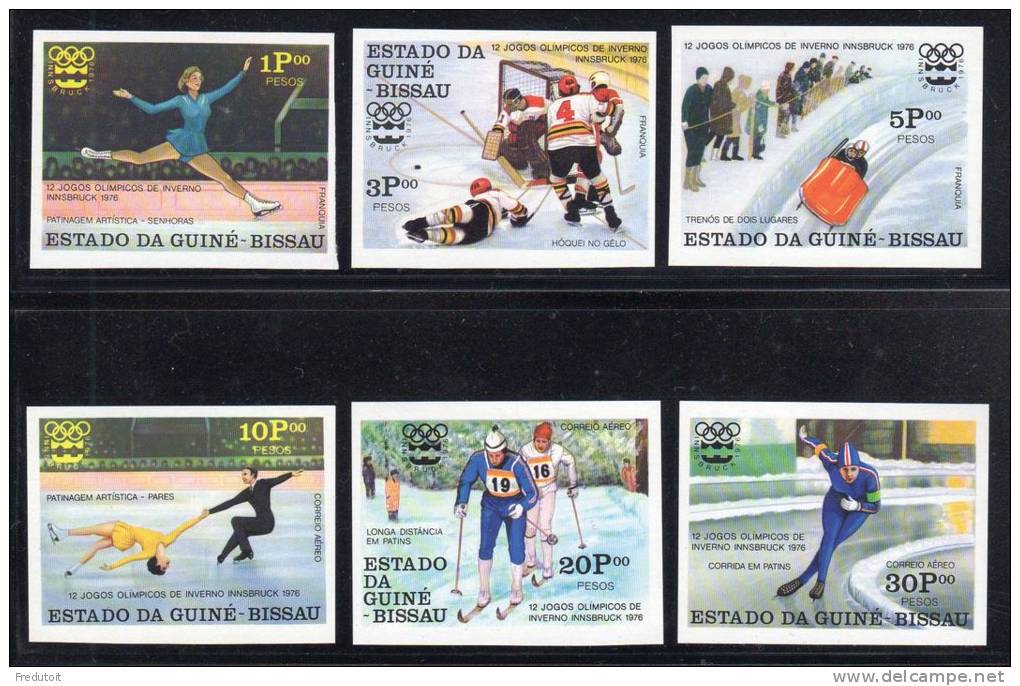 GUINEE BISSAU -  N° 404/9  ** - NON DENTELE - INNSBRUCK 76 - Winter 1976: Innsbruck