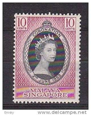 P3977 - BRITISH COLONIES SINGAPORE Yv N°27 * - Singapour (...-1959)