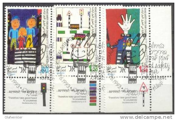 1993 Road Safety For Children Bale 1119-21 / Sc 1167-9 / Mi 1266-8 TAB Used/oblitere/gestempelt [gra] - Used Stamps (with Tabs)