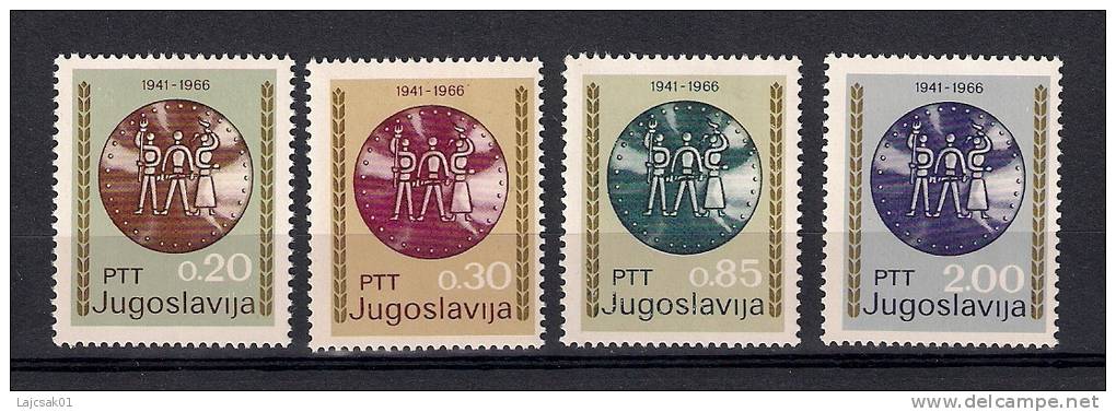 Yugoslavia 1966. 25 Years Of Uprising MNH - Unused Stamps