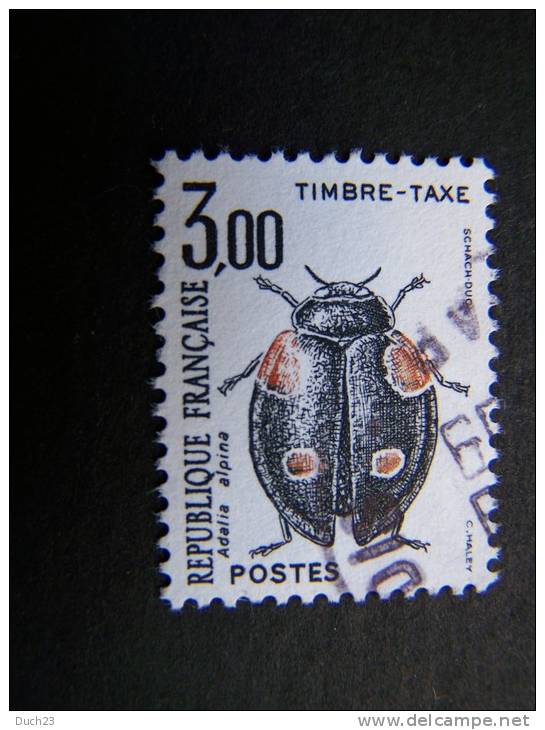 OBLITERE FRANCE ANNEE 1983 TIMBRES TAXE N°111 OBLITERATION RONDE INSECTE COLEOPTERE - 1960-.... Used