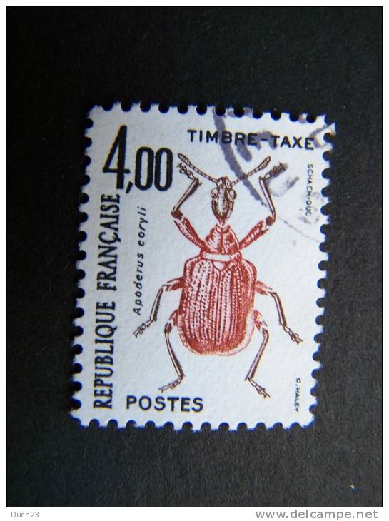 OBLITERE FRANCE ANNEE 1982 TIMBRES TAXE N°108 OBLITERATION RONDE INSECTE COLEOPTERE - 1960-.... Oblitérés