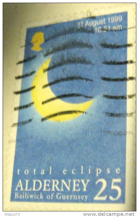 Alderney 1999 Total Eclipse 25p - Used - Alderney