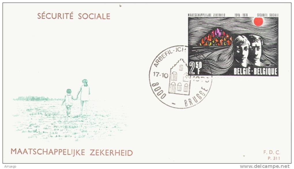 BELGIUM. FDC SOCIAL SEGURITY. BRUGGE - Zonder Classificatie