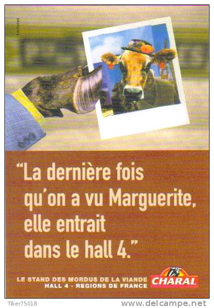 3 Cartes Postales "Cart´Com" (2002) - Charal - Le Stand Des Mordus De La Viande (vaches) - Publicité