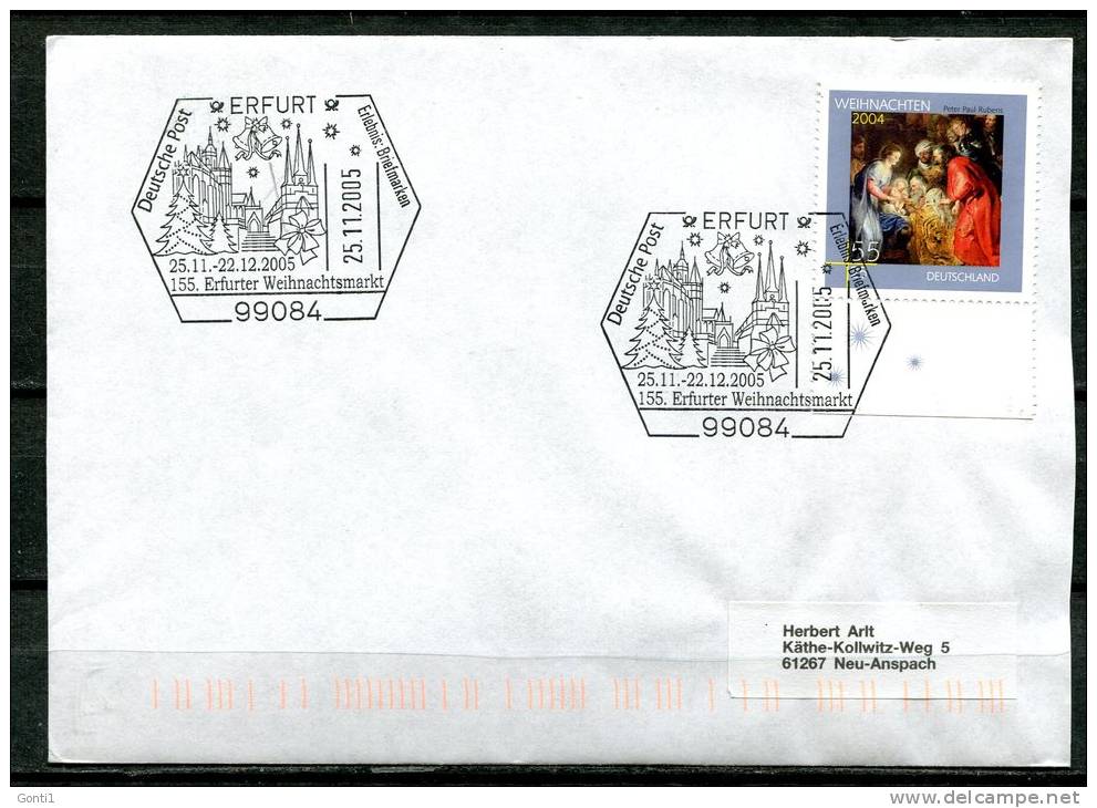 Germany 2005 Sonderbeleg Weihnacht Mit Mi. Nr.2430 U.SST"99084 Erfurt-Erfurter Weihnachtsmarkt "1 Beleg - Altri & Non Classificati