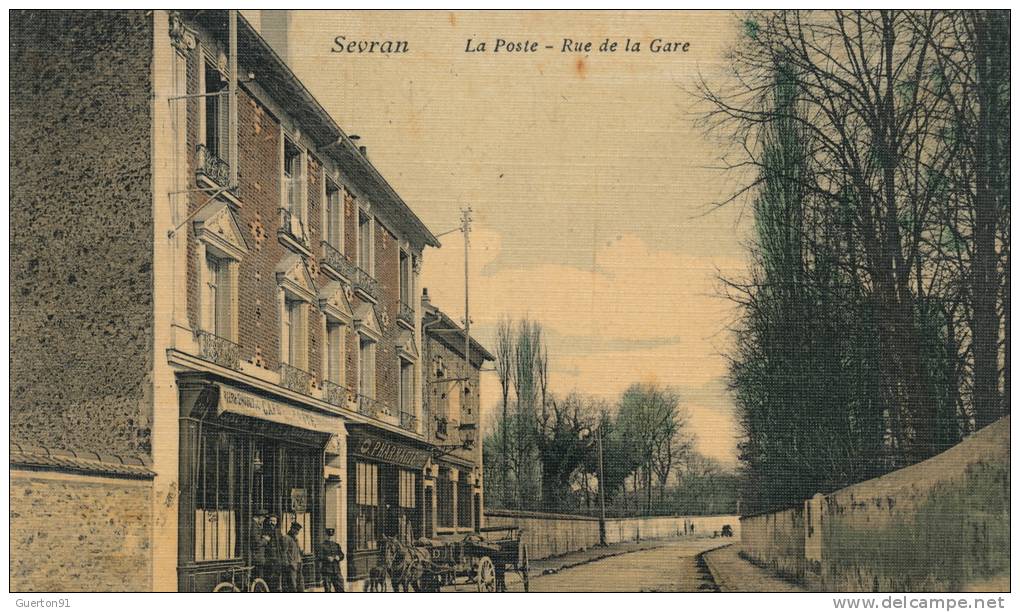 ( CPA 93 )  SEVRAN  /  La Poste  -  Rue De La Gare  - - Sevran