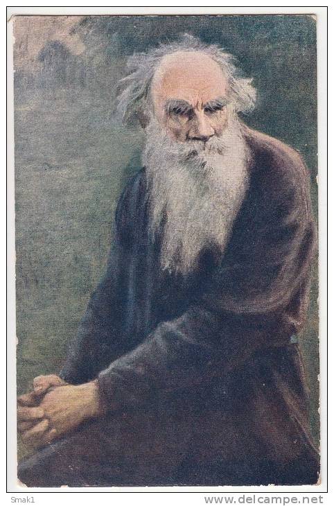 WRITER TOLSTOI OLD POSTCARD 1917. - Writers