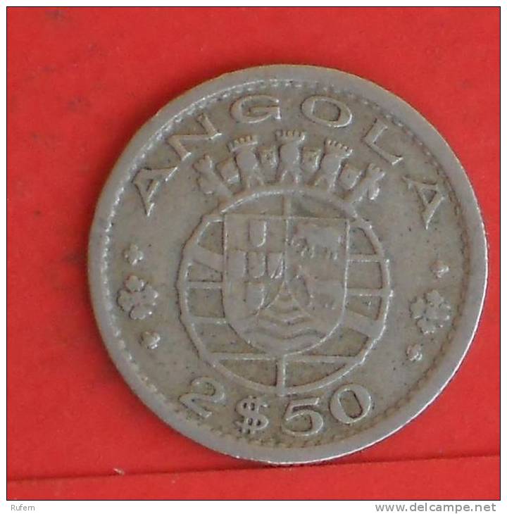 ANGOLA  2,5  ESCUDOS  1953   KM# 77  -    (767) - Angola