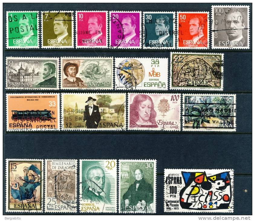 Spain Small Collection Of 20 Stamps Very Fine Used - Collections