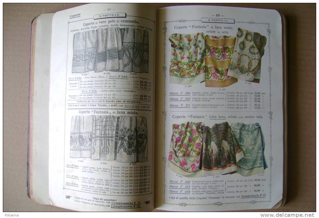 PEV/26 CATALOGO 1915 FRETTE &C.Monza N.45/BIANCHERIA/TENDE/RICAMI/TAPPETI/ABBIGLIAMENTO - Maison Et Cuisine