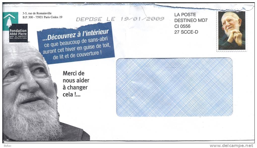 Abbé Pierre Abimé En Haut Prét à Poster  *FRANCE* - PAP: Private Aufdrucke