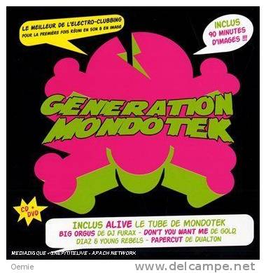 Generation Mondotek °°° Pls De 90 Mm D'image DVD + CD - Documentary