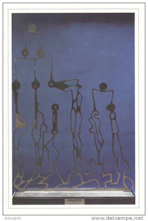 La Civilisation - Abstrait - Acier Inoxydable De Ismond Rosen - 1974 - - Silhouettes