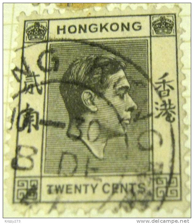 Hong Kong 1938 King George VI 20c - Used - Oblitérés