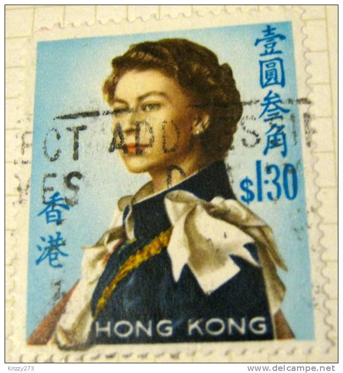 Hong Kong 1962 Queen Elizabeth II $1.30 - Used - Usati