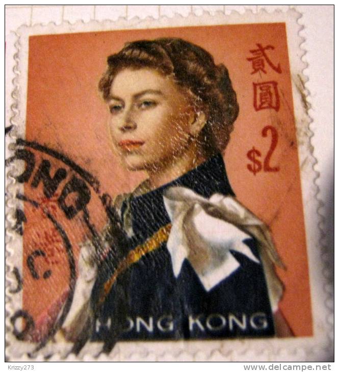 Hong Kong 1962 Queen Elizabeth II $2 - Used - Usati