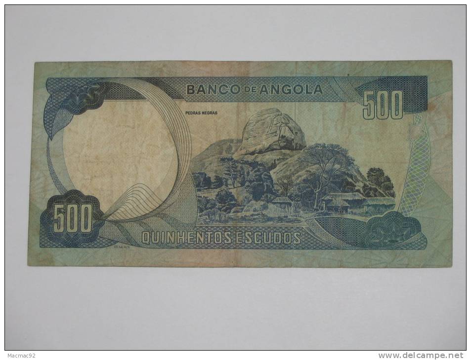 500 - Quinhentos - Escudos  1972 - ANGOLA - Banco De Angola - Angola