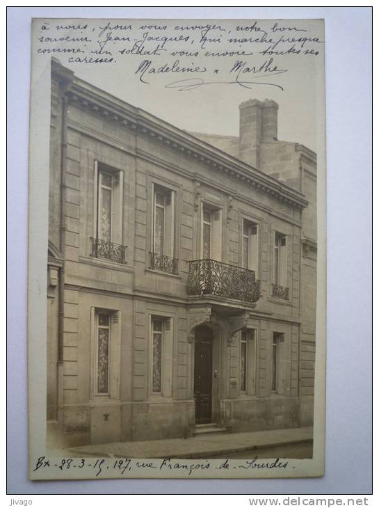 BORDEAUX  :  Carte PHOTO  -  127  Rue François De Sourdis - Bordeaux