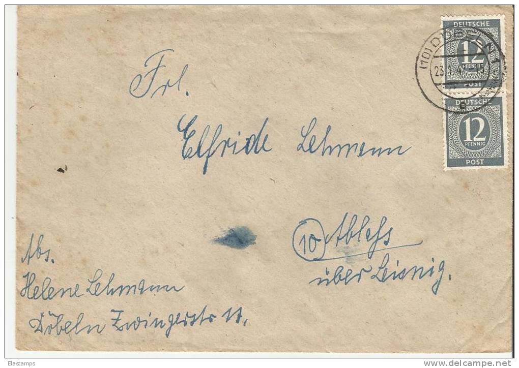 =DE  BRIEF 1947 DOBELN ,PAAR - Briefe U. Dokumente