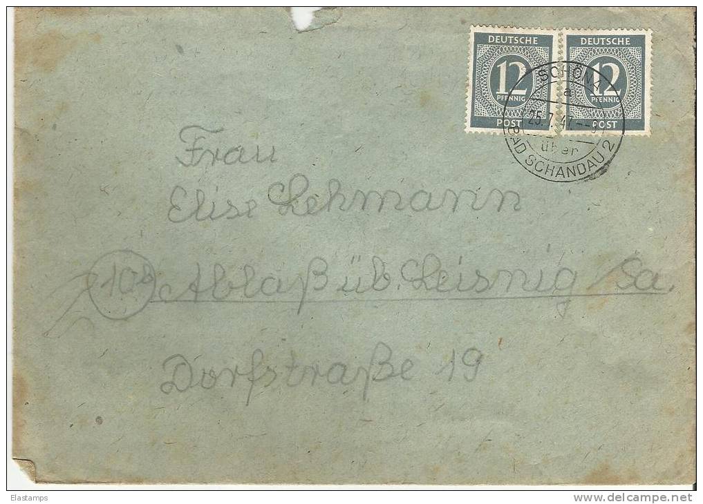 =DE  BRIEF 1947 SOCHNA  Mängel - Storia Postale