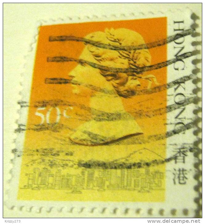 Hong Kong 1987 Queen Elizabeth II 50c - Used - Used Stamps