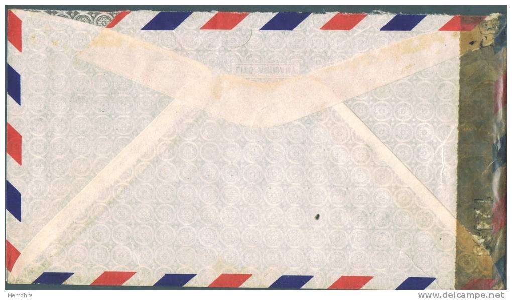 1943  Censored Air Mail Letter To USA  Sc 302, C39, RA20 - Guatemala