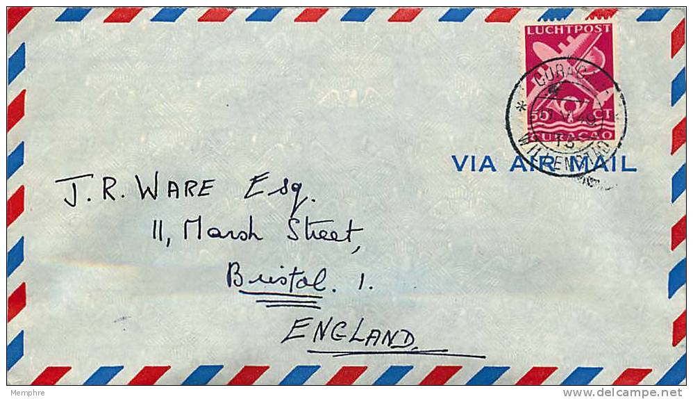 1949  Air Mail Letter To England   Sc C41 - Curaçao, Nederlandse Antillen, Aruba