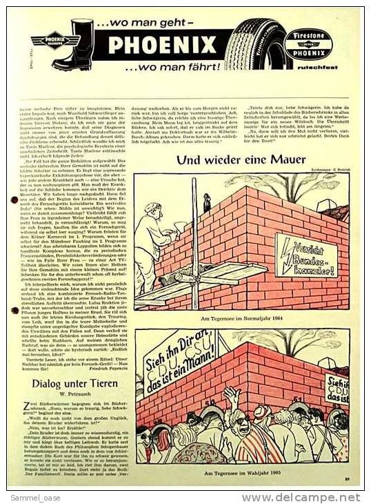 Zeitschrift 14.3. 1964  ,  Simplicissimus  -  Der Deutsche Wirtschaftskörper - Und Wieder Eine Mauer - Other & Unclassified