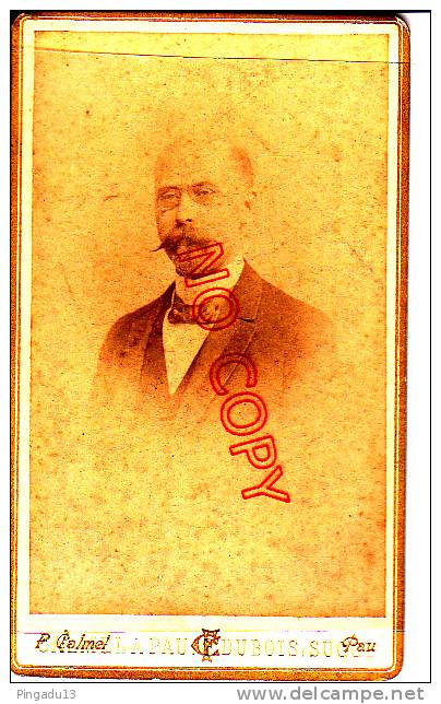 Photo CDV XIX ème Siècle ? Photographe Calmel Pau - Personnes Anonymes