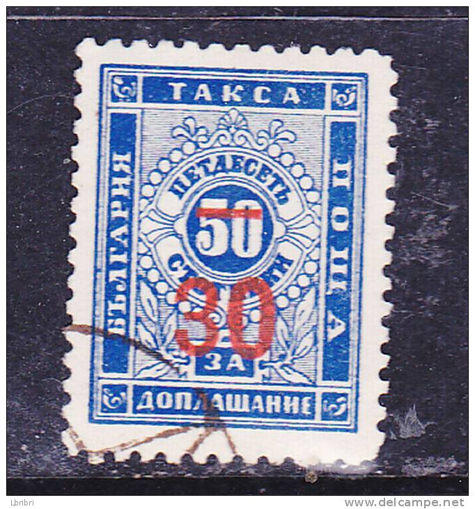 BULGARIE N°TAXE N° 12a 30 S 50S BLEU  DENTELÉS 11 1/2 - Used Stamps