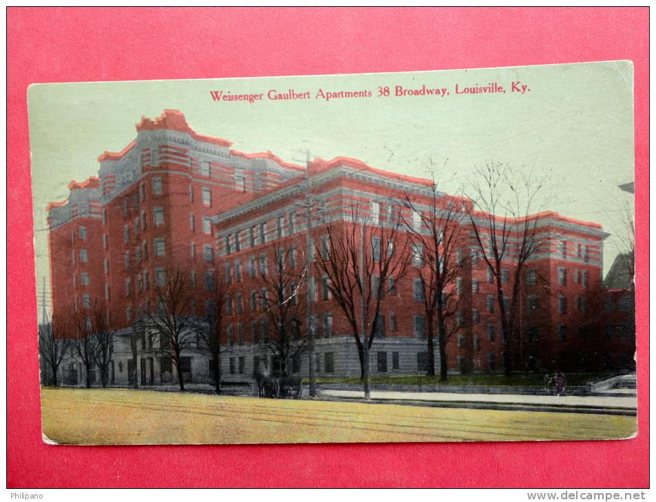 - Kentucky > Louisville  Weissenger Gaulbert Apartments 1910 Cancel -   ===  = = Ref 639 - Louisville