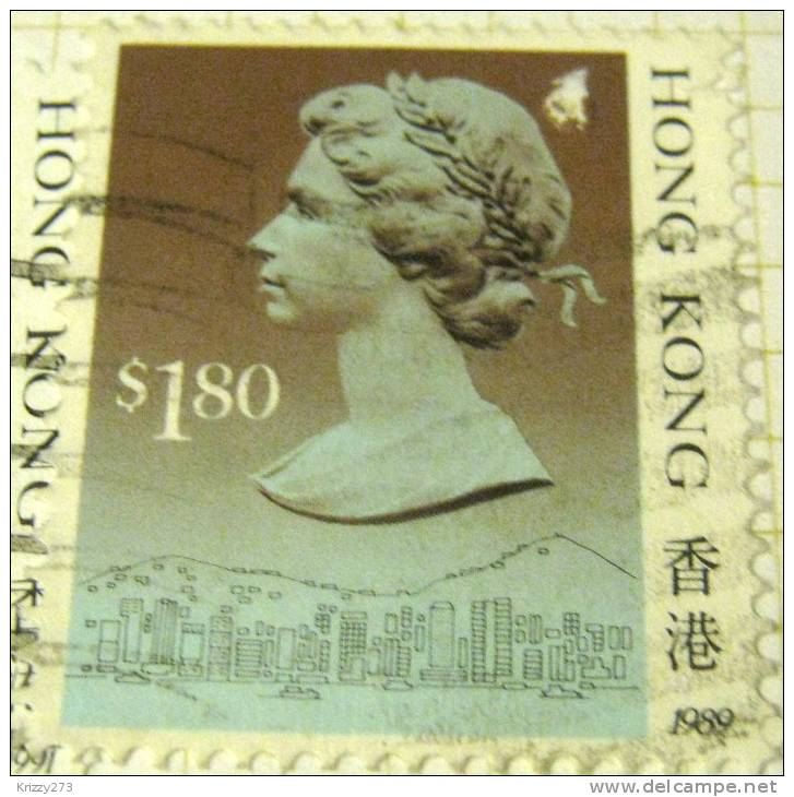 Hong Kong 1989 Queen Elizabeth II $1.80 - Used - Oblitérés