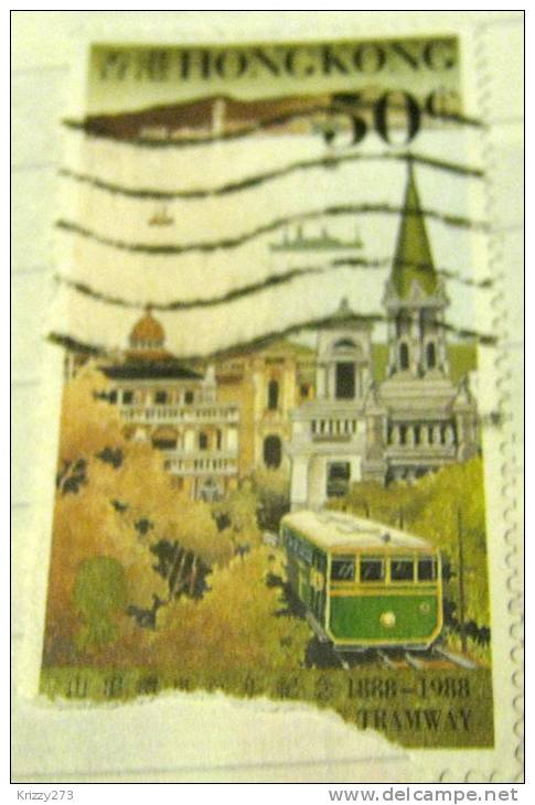 Hong Kong 1988 Peak Tramway 50c - Used - Used Stamps