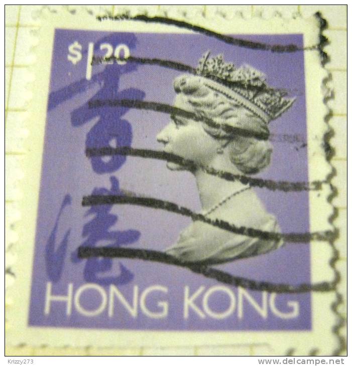 Hong Kong 1992 Queen Elizabeth II $1.20 - Used - Oblitérés