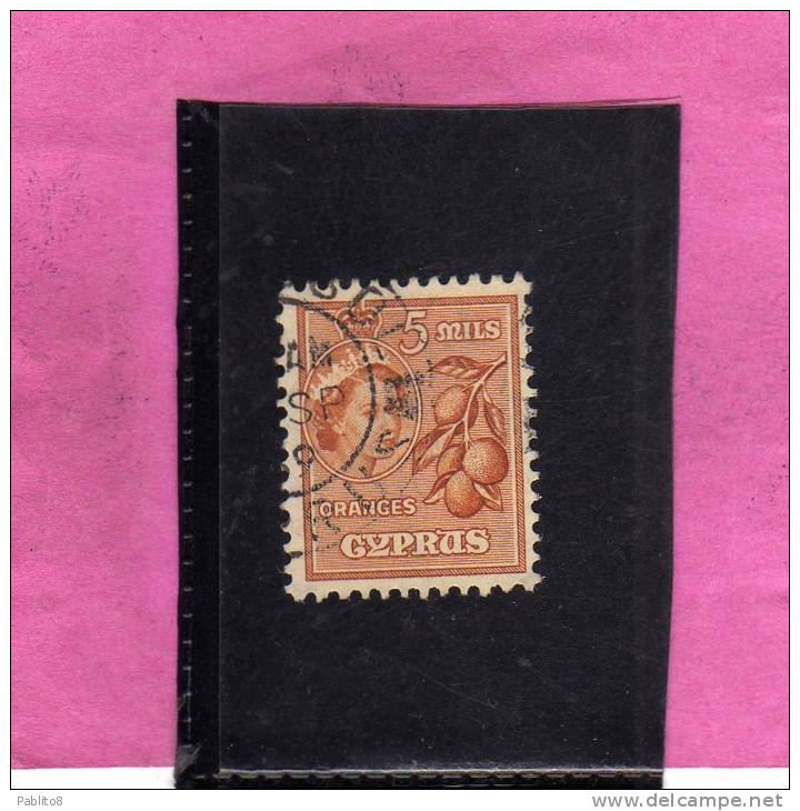 CYPRUS - CIPRUS - CIPRO GREAT BRITAIN 1955 QUEEN ELISABETH II ORANGES - REGINA ELISABETTA ARANCE USED - Zypern (...-1960)