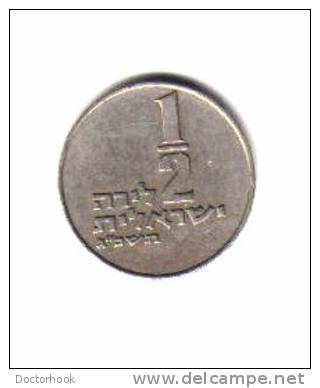 ISRAEL   1/2  LIRAH  1973  (KM # 36.1) - Israël