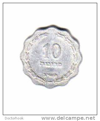 ISRAEL   10  PRUTAH  1952  (KM # 17) - Israël