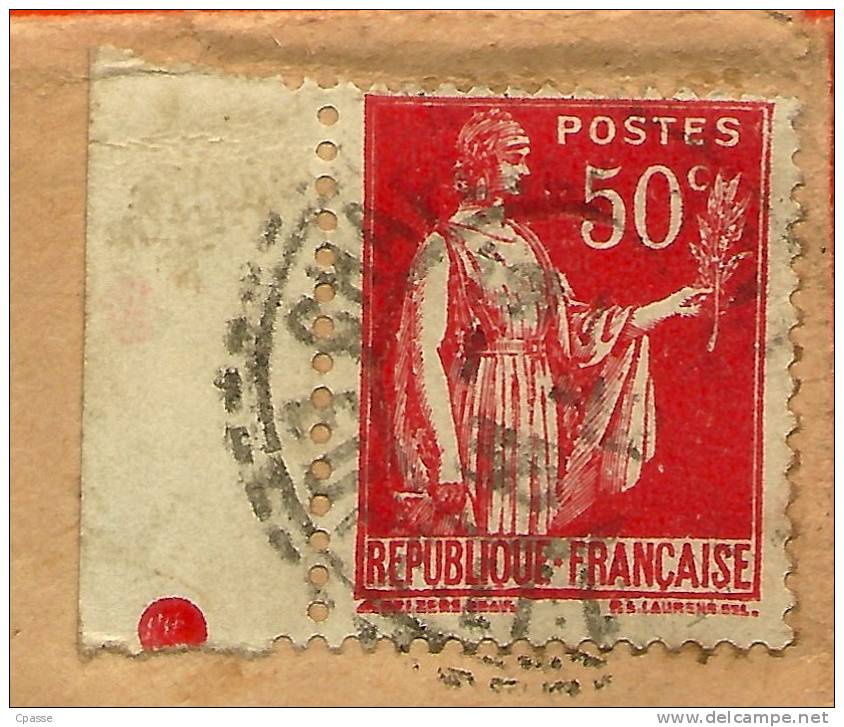 Lettre 1935 Avec Type Paix Bord De Feuille - 1932-39 Peace