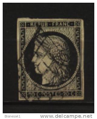 France Cérès  N°  3a Oblitéré  Cote : 65,00€   Au Quart De Cote - 1849-1850 Cérès