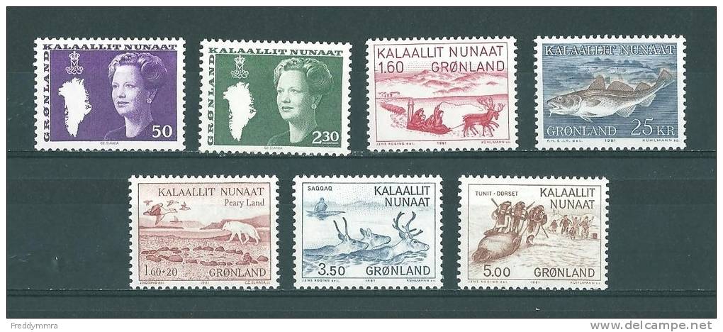 Groenland:  Année 1981 -  114/ 120 ** - Komplette Jahrgänge